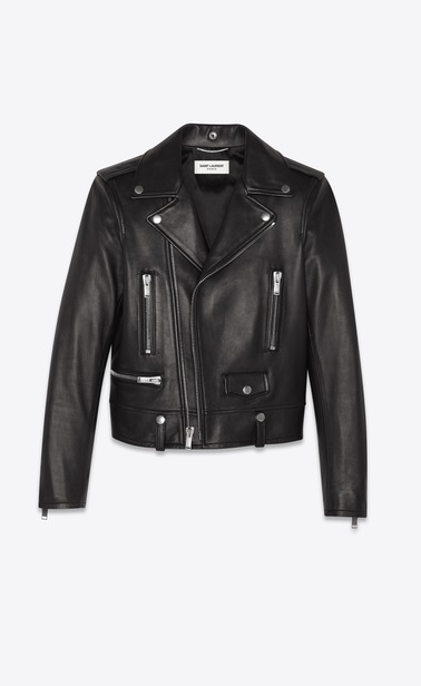 motorcycle jacket in plunged lambskin